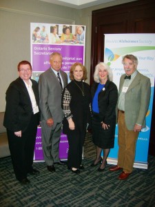 Representatives from the Alzheimer Society of Ontario with the Minister and Gale Carey
